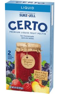 Packet of Certo fruit pectin